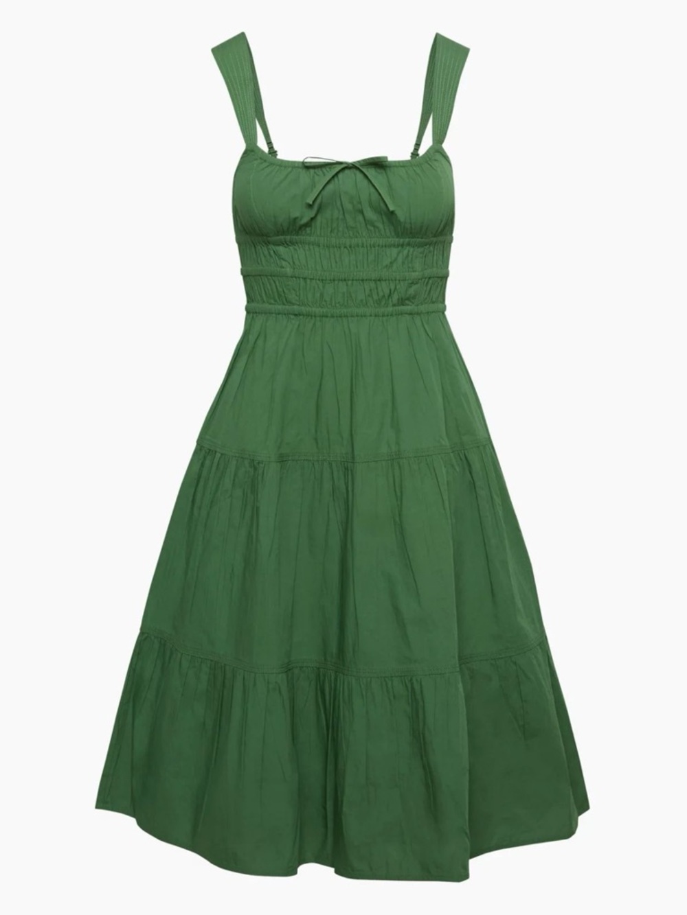 Aritzia Martine Fairy Tale Cottagecore Green Cotton Midi Dress Sunday Best